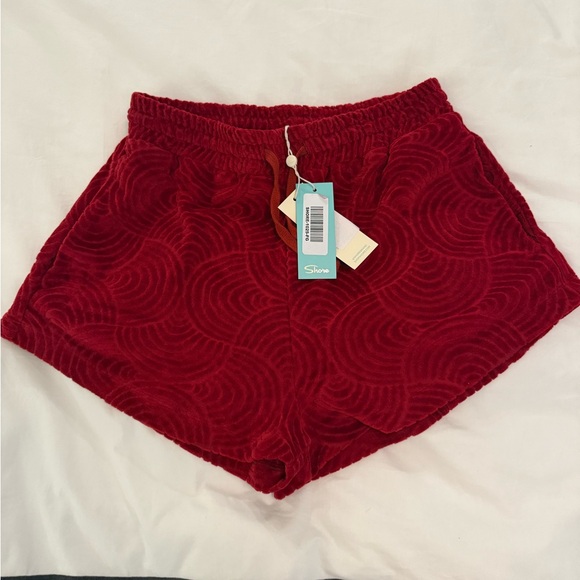 Anthropologie Pants - Anthropologie x SHORE Deep Red Textured Athletic Shorts